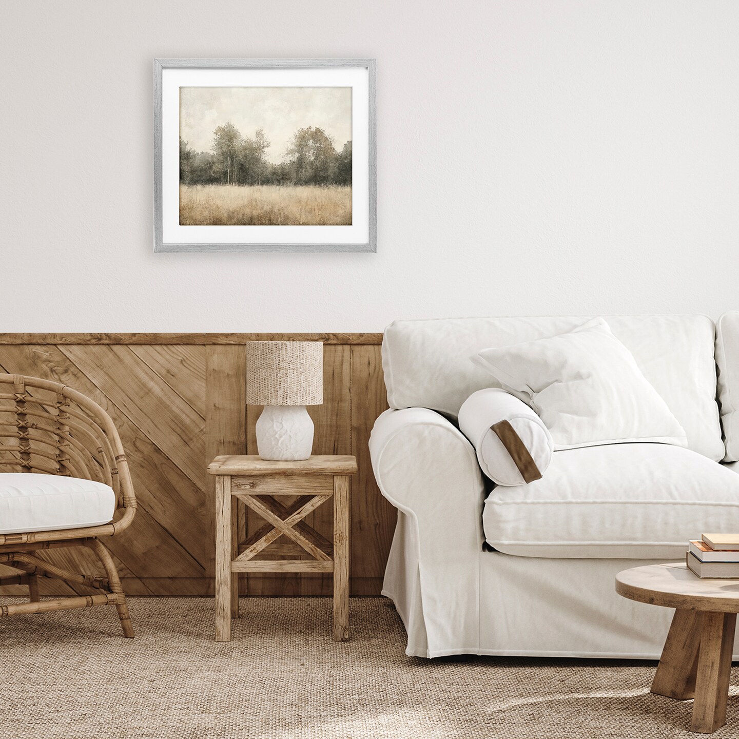 Stupell Industries Neutral Watercolor Woodland Framed Print Under Glass, design by Mona Grace