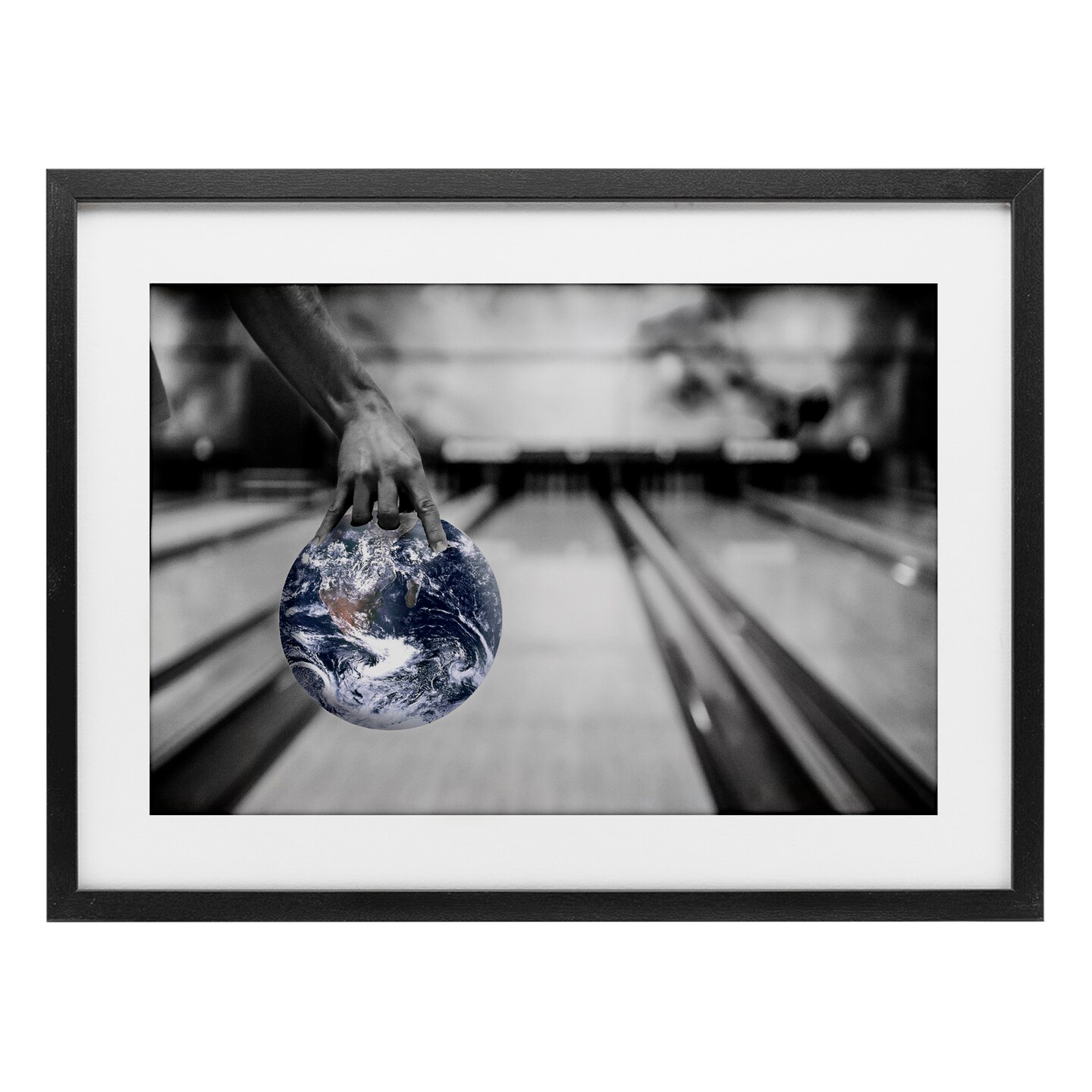 Stupell Industries Cosmic Bowling Ball Framed Print Under Glass, design by Sophie 6