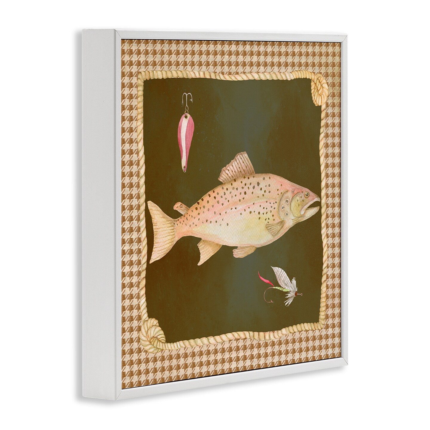 Stupell Industries Rustic Fishing Life Framed Giclee, design by Lee Ann Sanders