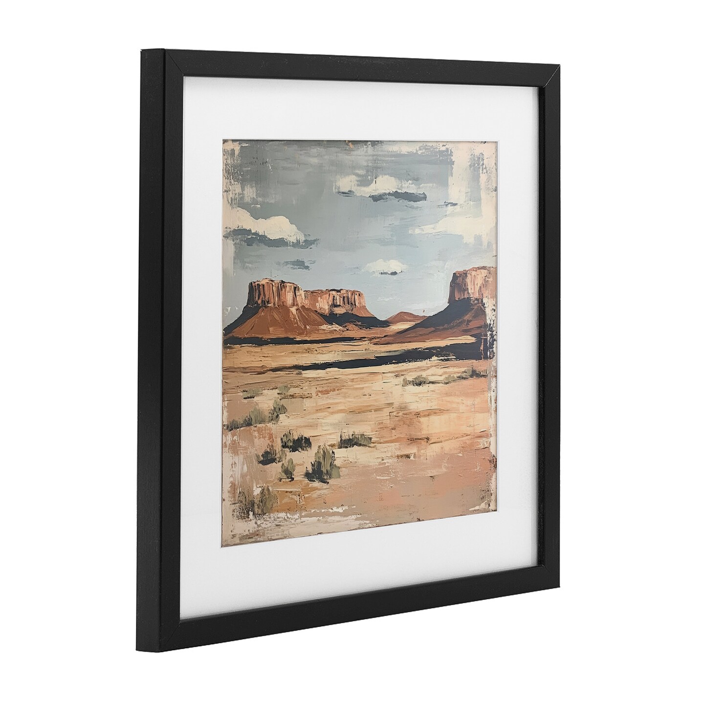 Stupell Industries Vintage Desert Postcard Framed Print Under Glass, design by Petal Prints Design