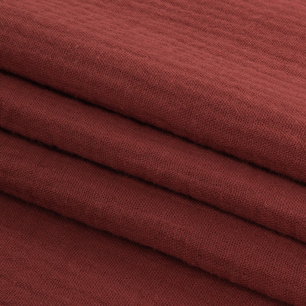 1 Yard Rosewood Double Cotton Gauze Fabric Lightweight Soft Breathable Summer Material 50 inch Width