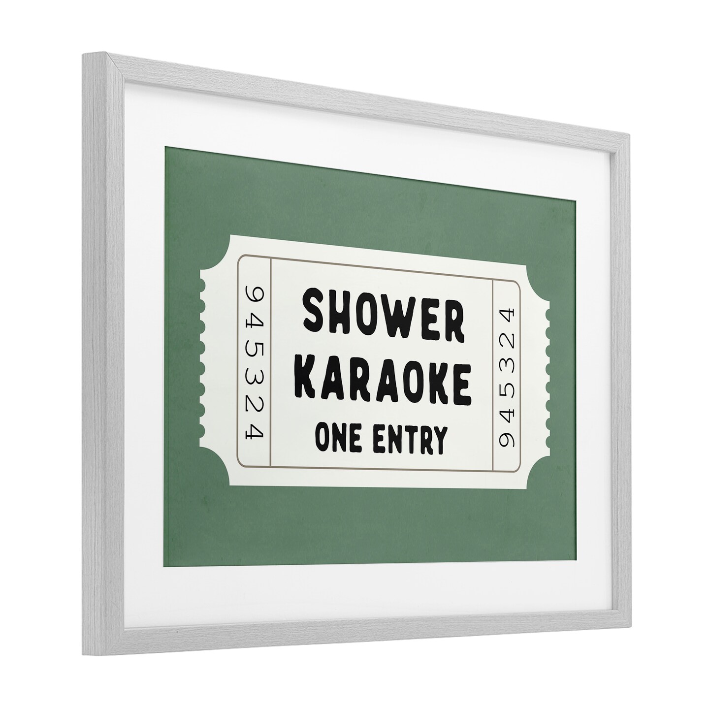 Stupell Industries Shower Karaoke Voucher Framed Print Under Glass, design by Lettered and Lined