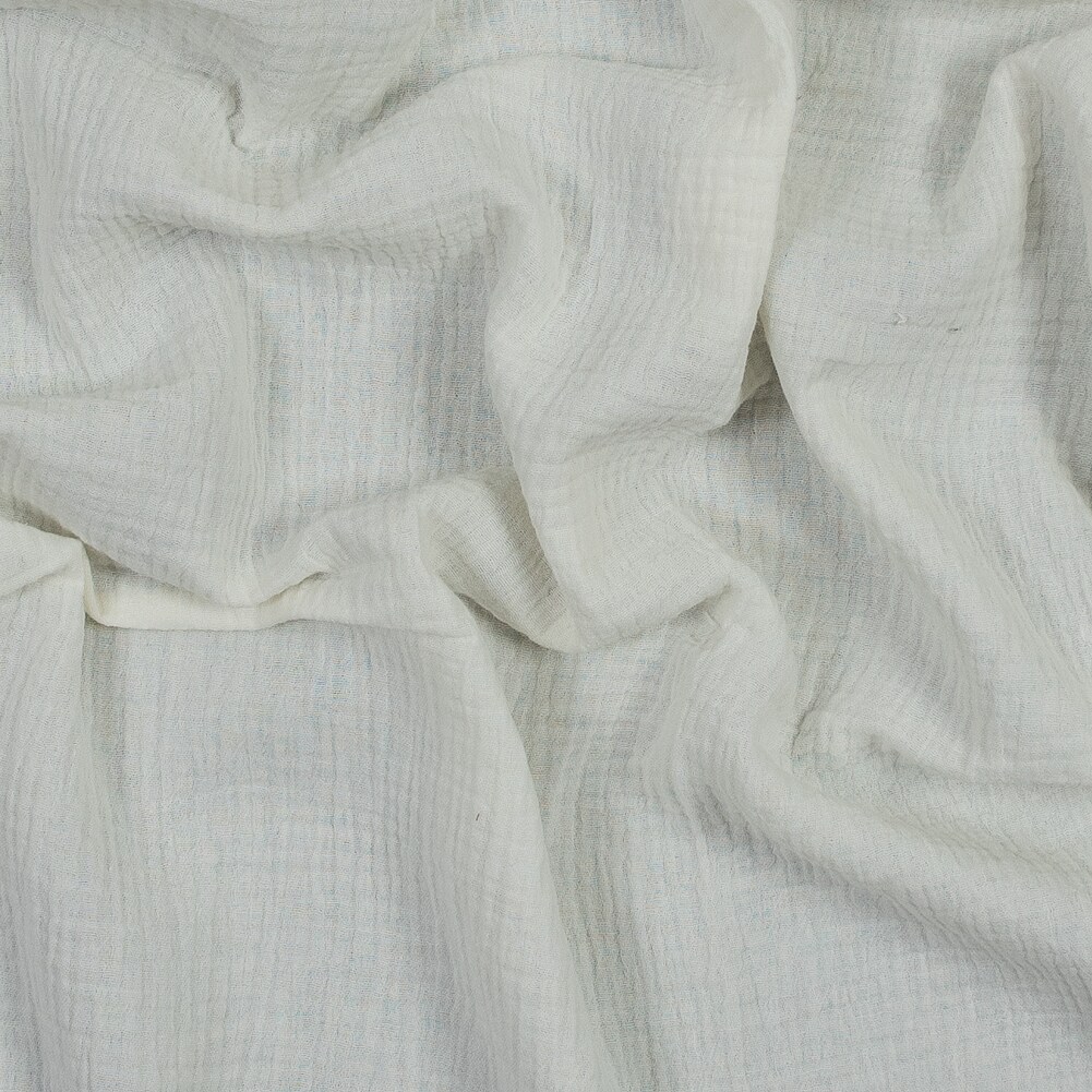 1 Yard Ivory Double Cotton Gauze Fabric Lightweight Soft Breathable Apparel Material 50 inch Width