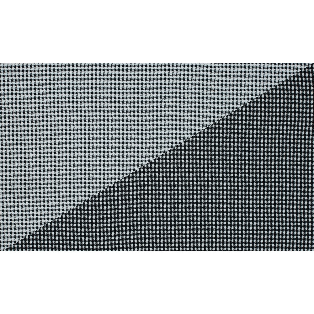 1 Yard Black &#x26; White Double Faced Woven Cotton Blend Fabric