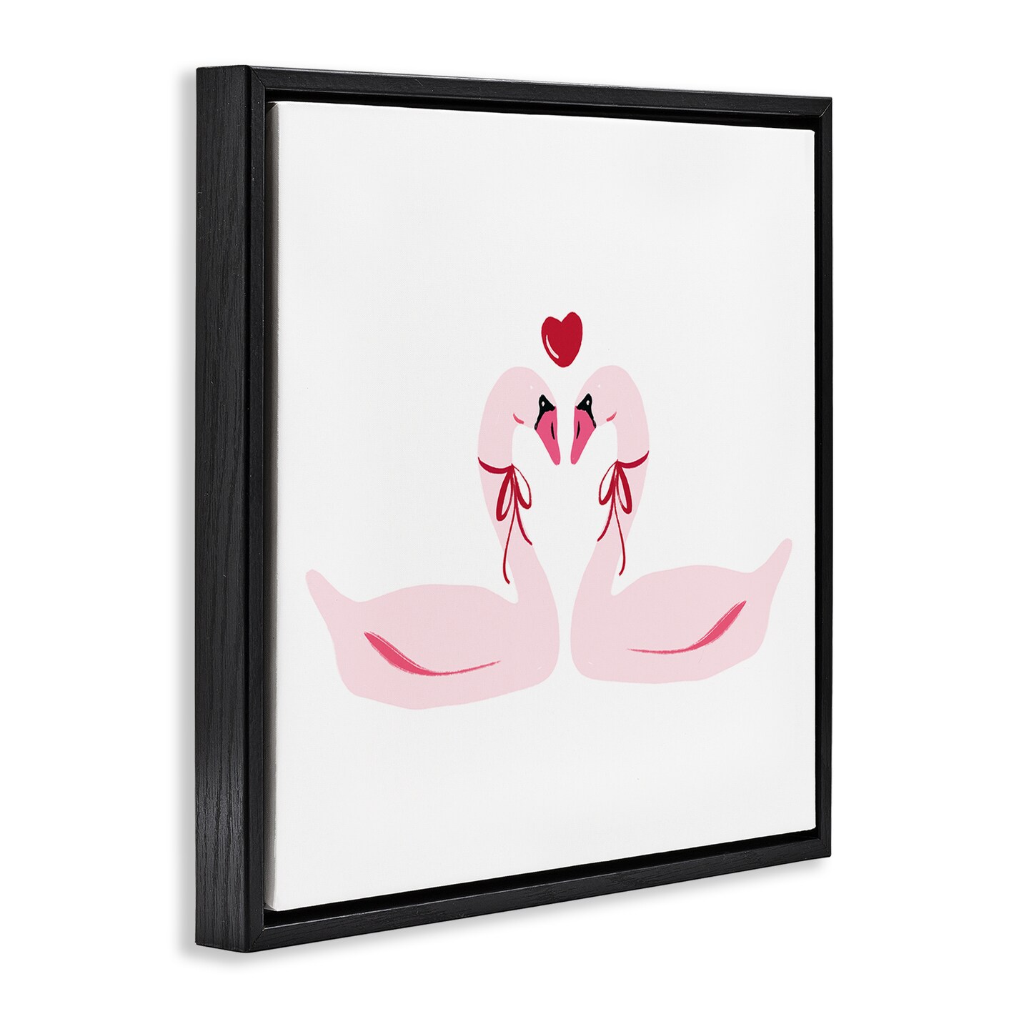 Stupell Industries Romantic Love Swans Floating Frame, design by Lucille Price