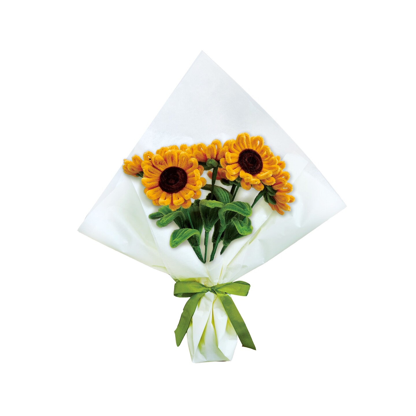 DIY Chenille Flower Bouquet Kit – Sunflower