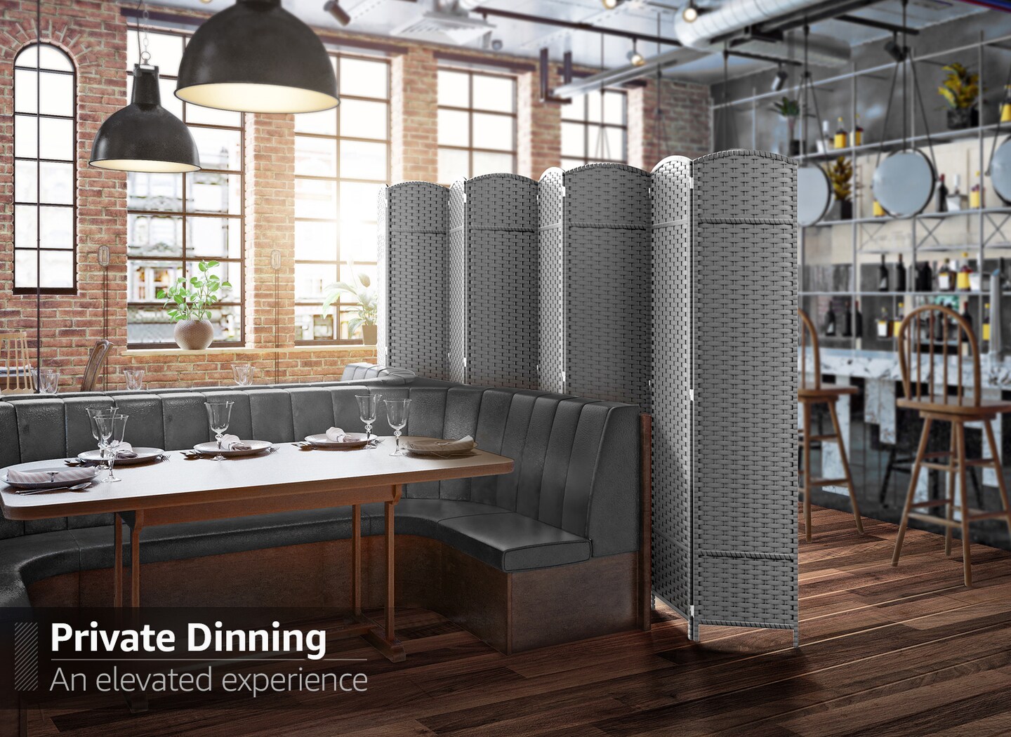 Sorbus Extra Wide Double Hinged 8 Panels Partition Room Dividers