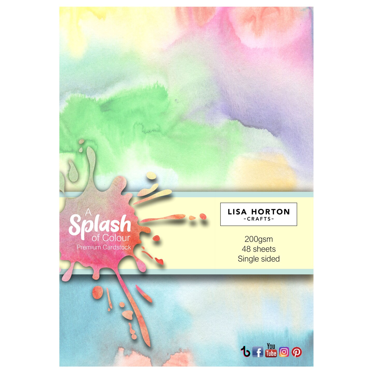 Lisa Horton Crafts A5 Cardstock 48/Pkg-A Splash Of Color