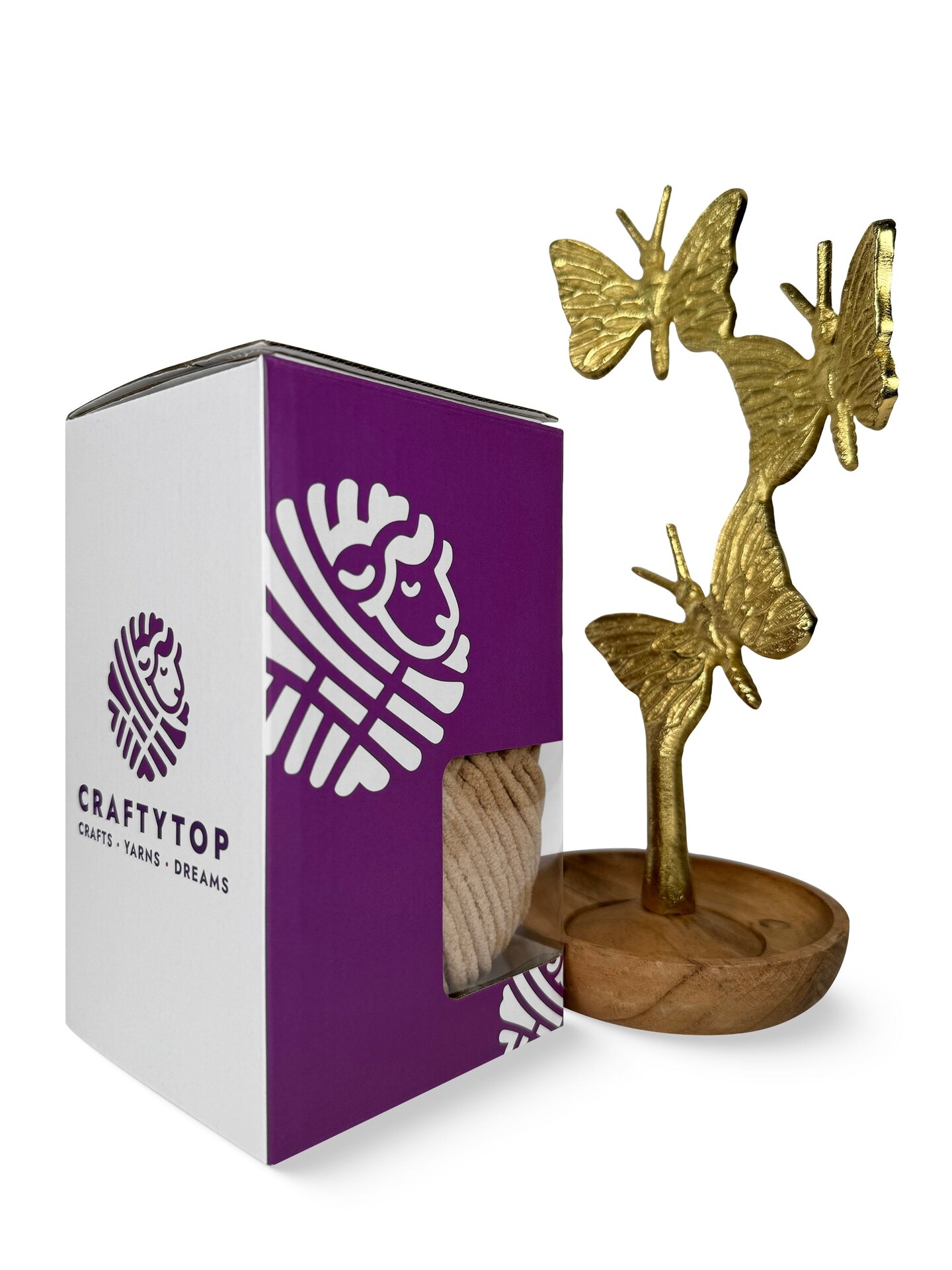 Craftytop™ Bulky Velvet Yarn #5 for Knitting & Crochet (Sandy Dunes)