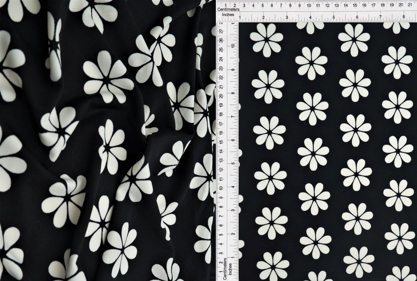 1 Yard DTY Brushed Floral Knit Fabric Soft Stretch 58/60" Wide For Apparel