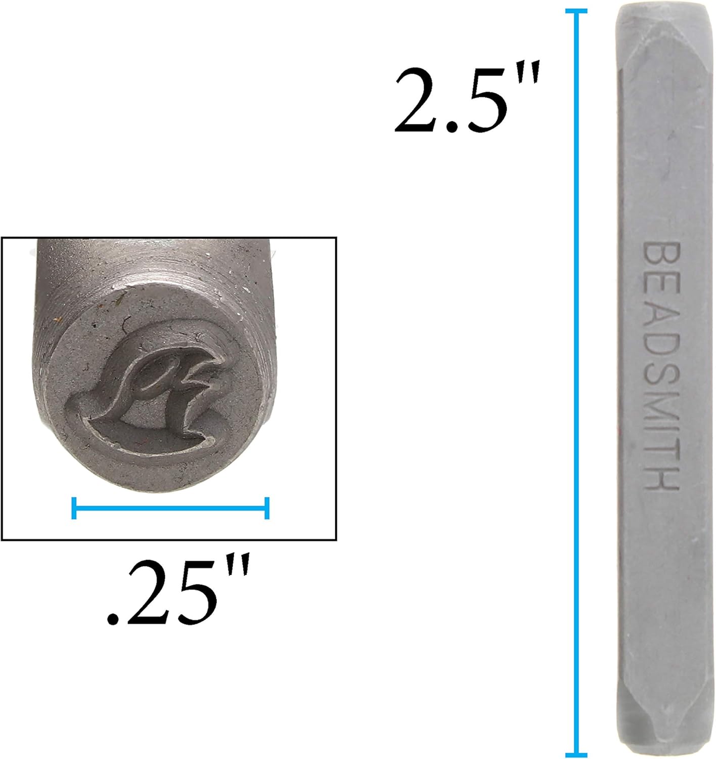 The Beadsmith Steel Design Stamps - Jewelry Stamping Tools, Eagle Design, 2.25 Inches w/ 6 mm Base
