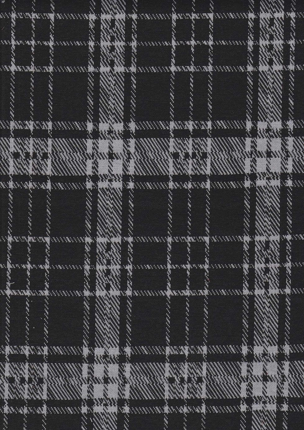 1 Yard Double Knit Jacquard Plaid Stretch Fabric 58/60" Width