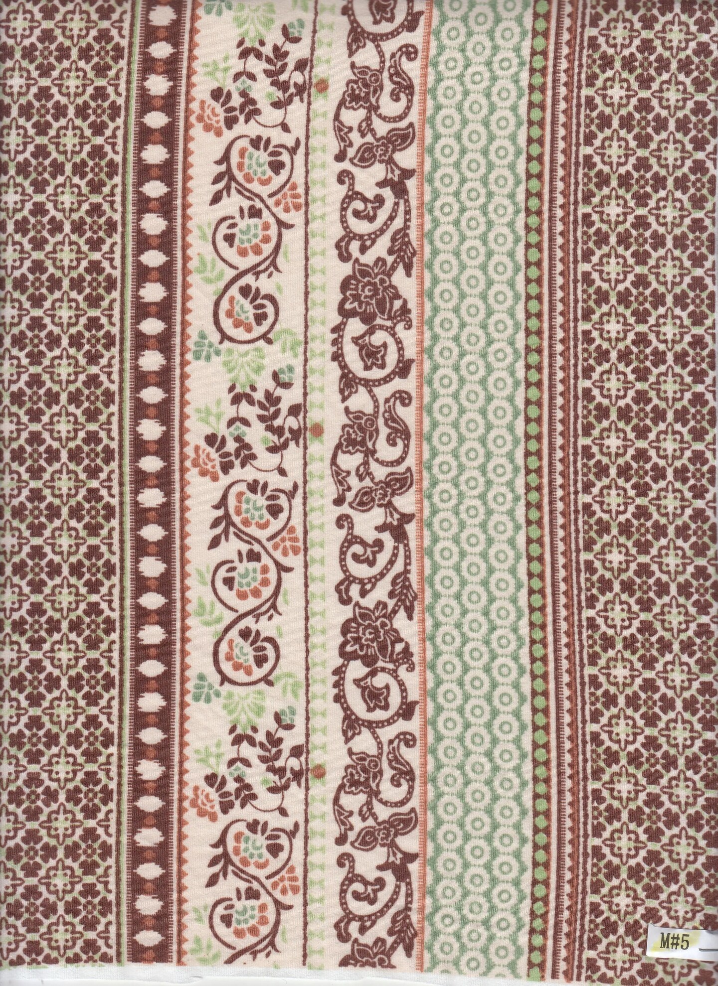 1 Yard Soft Stretch DTY Brushed Boho Stripe Knit Fabric 58/60 Inches Wide