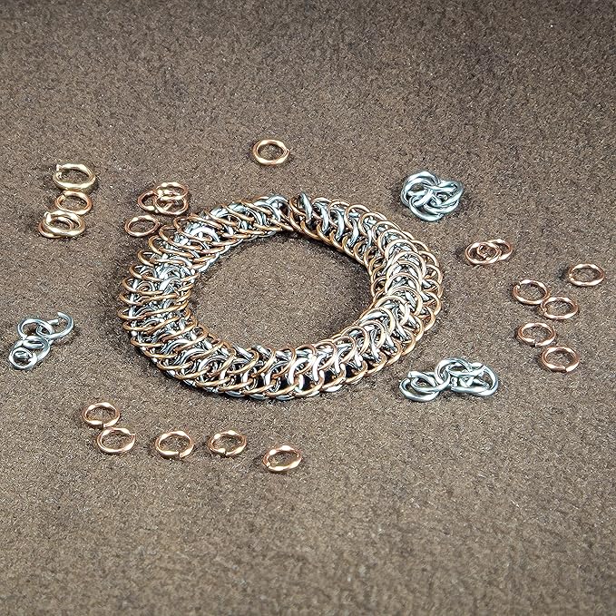 The Beadsmith Open Jump Rings &#x2013; Wire Thickness, Findings for Making Keychains, Charms, Chain Mail and Body Jewelry