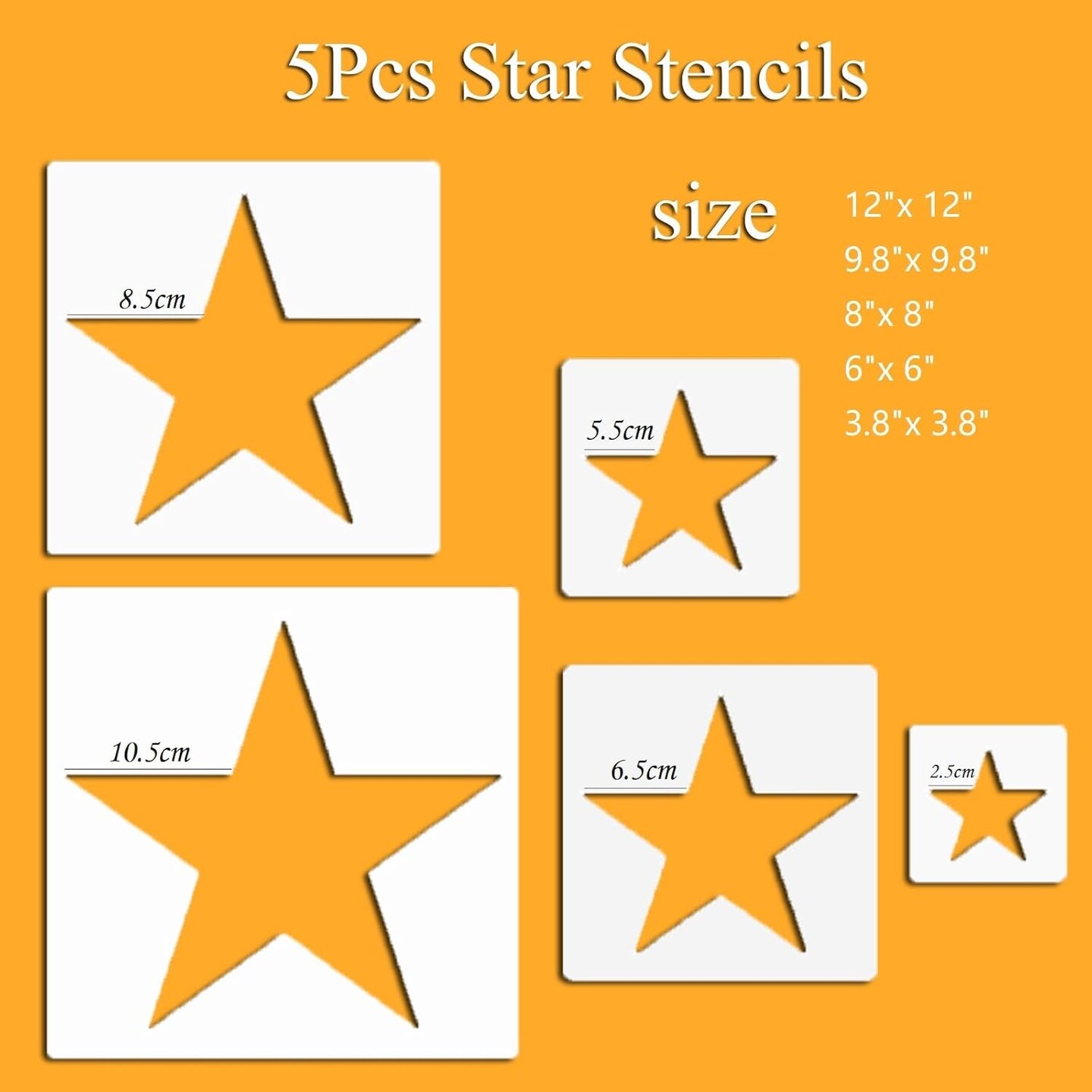 5pcs Reusable Painting Stencils