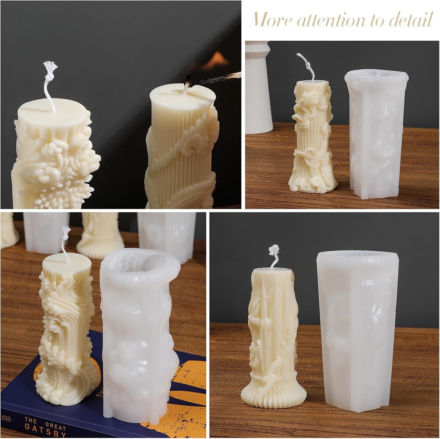 Roma Pillar Silicone Candle Mold