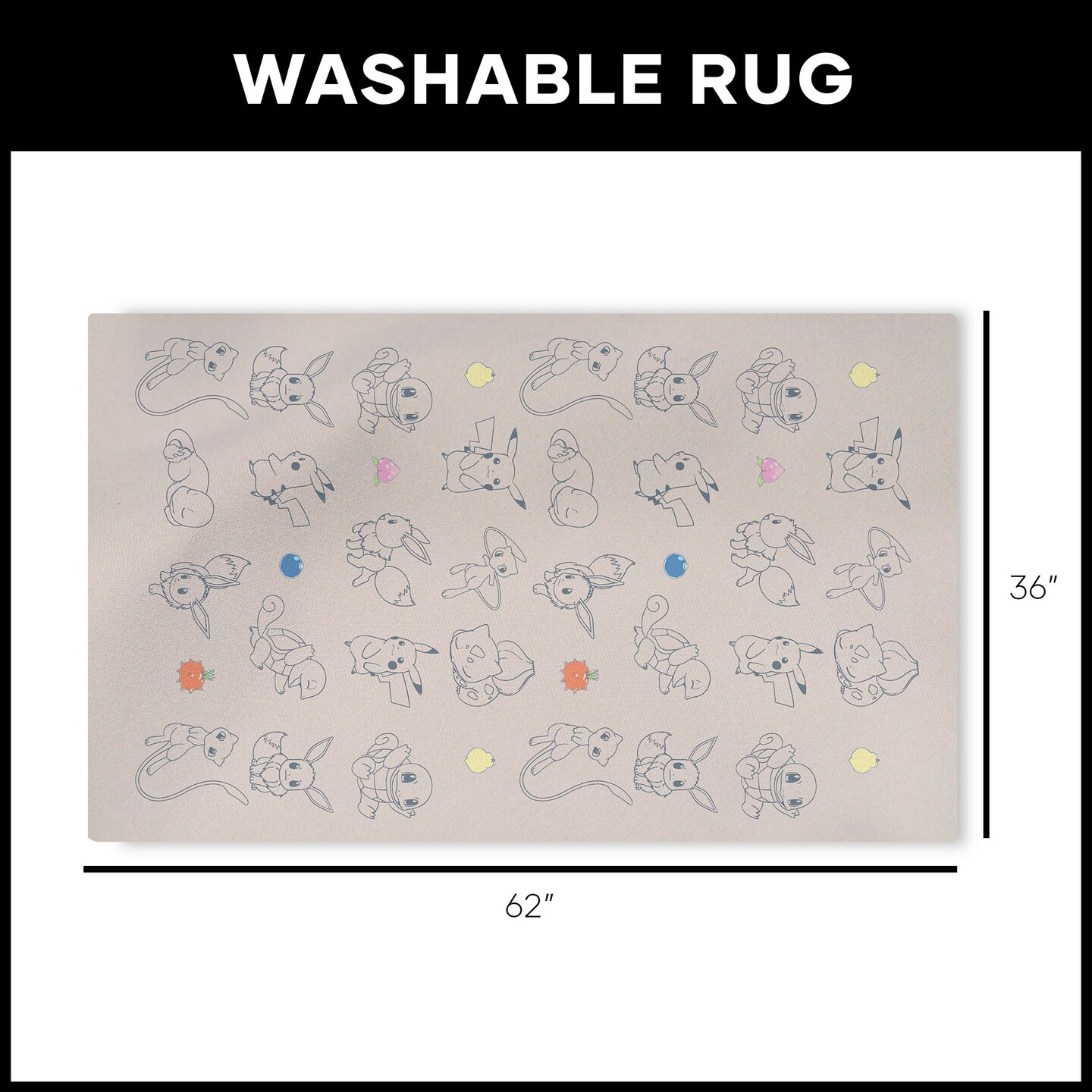 Pokemon Washable Rug