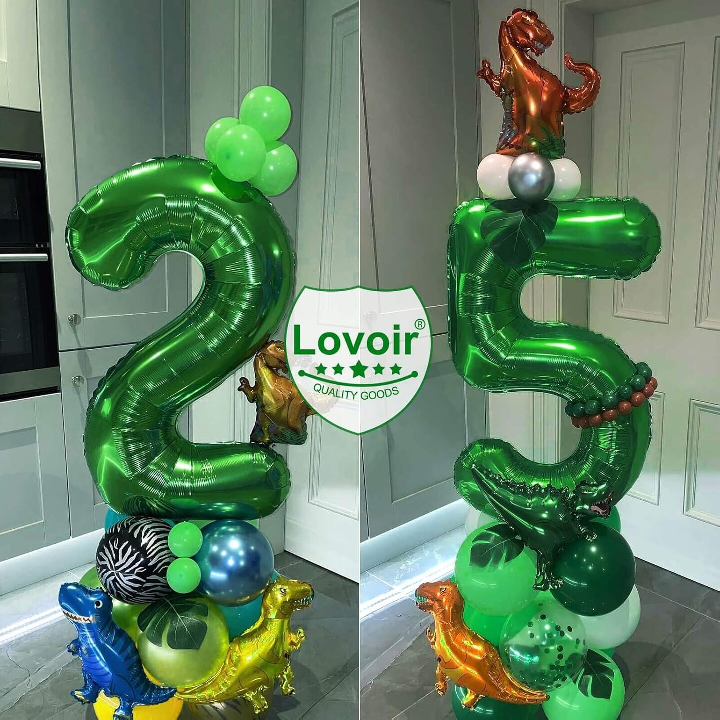 Dark Green 21 Number Balloons, 40 Inch Giant Number 21 Balloons Foil Mylar Helium Dark Green(Double Number Dark Green 21)