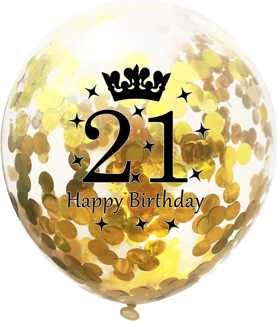 21st Birthday Balloons Black and Gold 21st Birthday Decorations (Black and Gold)