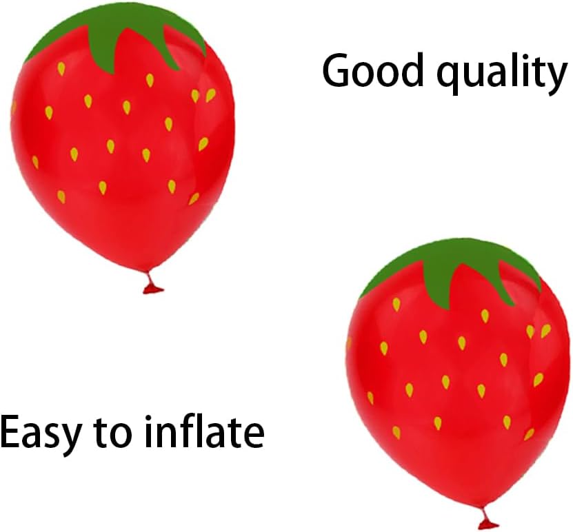 Fruit Themed Balloons Strawberry Latex Balloons(Strawberry Latex Balloon)