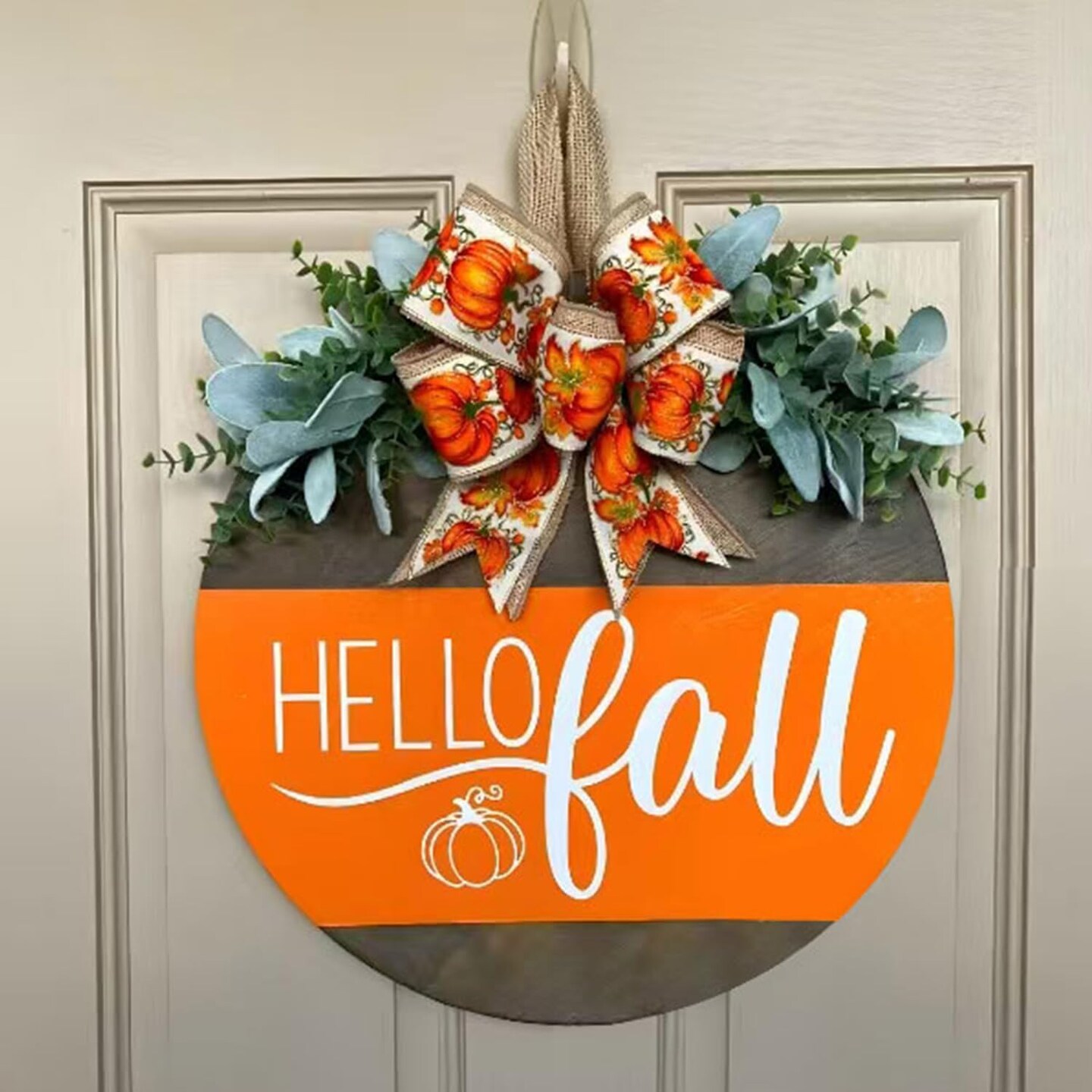Hello Fall Wreath Door Sign(&#x9;Hello Fall)