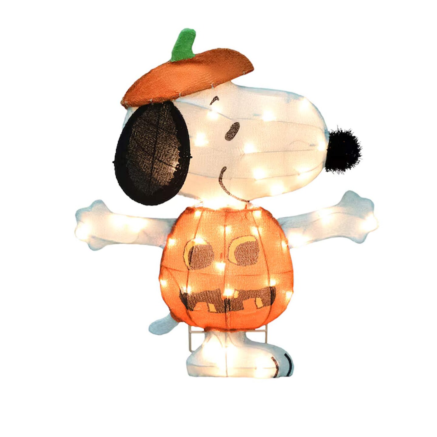 1.97 Ft Snoopy Jack-O-Lanterns Yard Stake Lighted Halloween Decoration