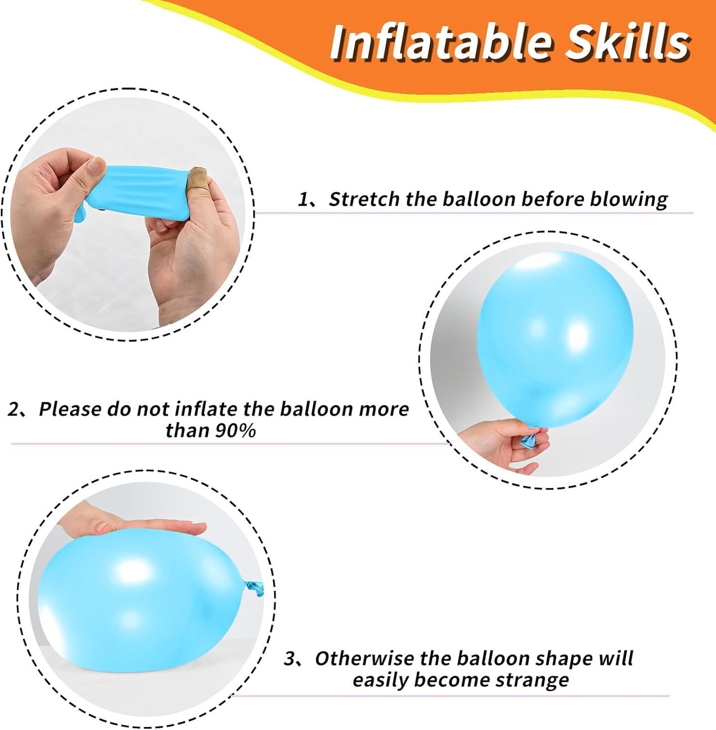 12 inch Yellow Orange White Latex Balloons(Sun)
