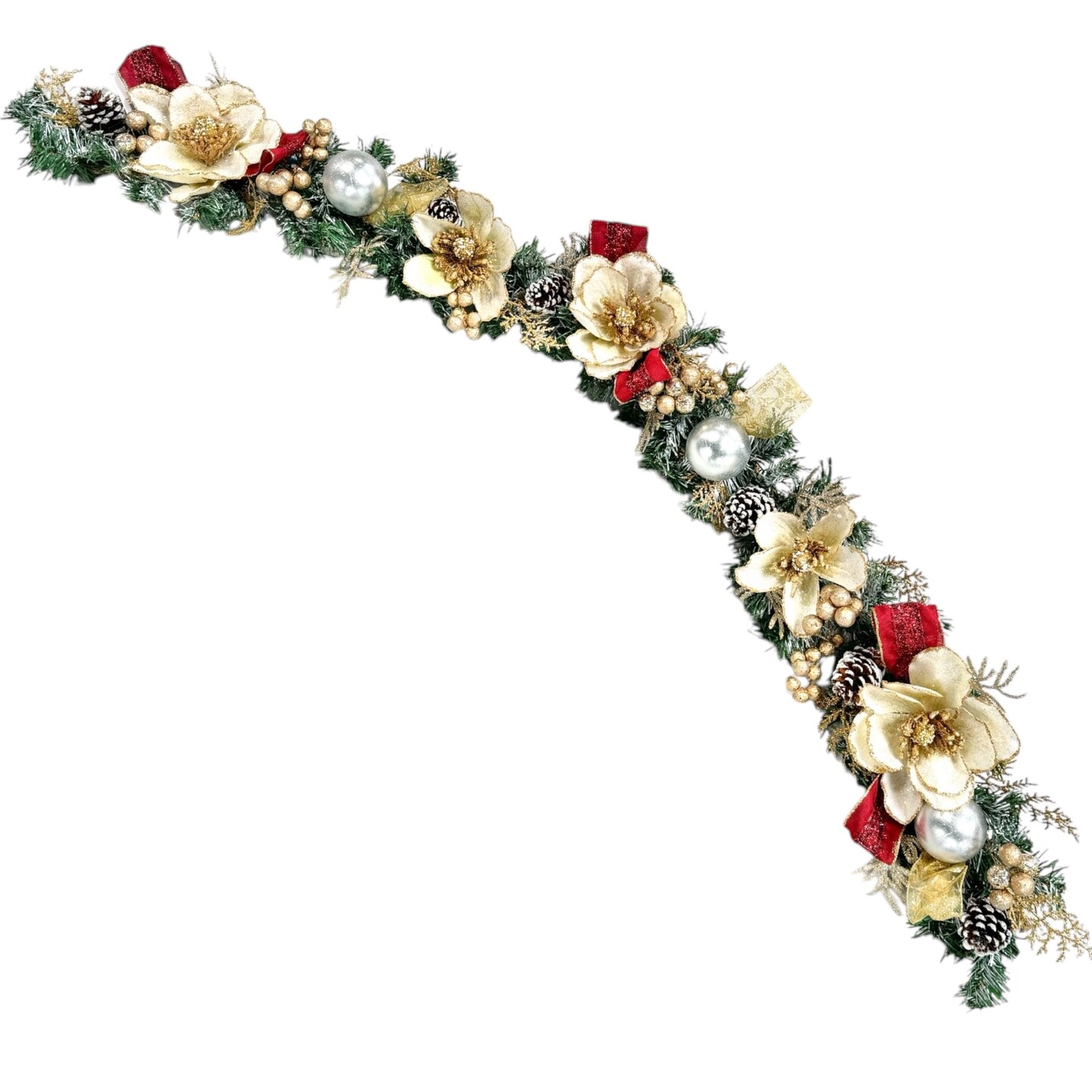 Glam Magnolia Garland, Christmas Garland