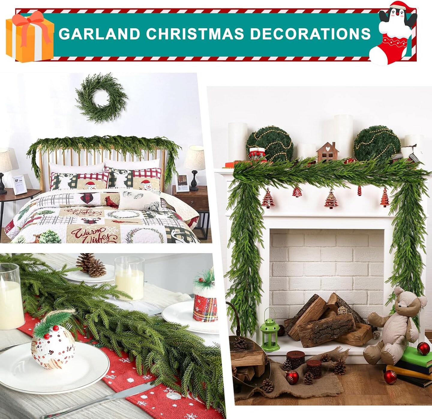 5 Ft Natural Christmas Cedar Garland