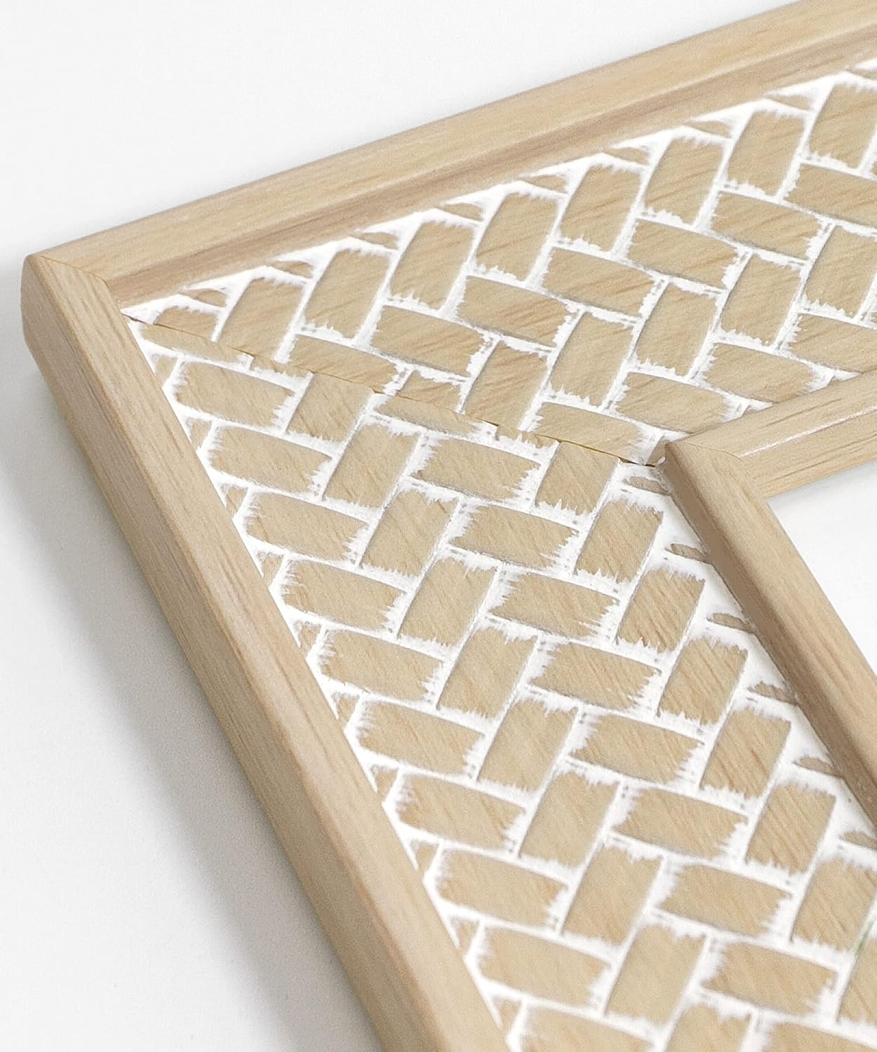 5x7 Picture Frame Boho Picture Frames Nature Beige Bohemia Photo Frame(beige&white*2)7"L x 5"W
