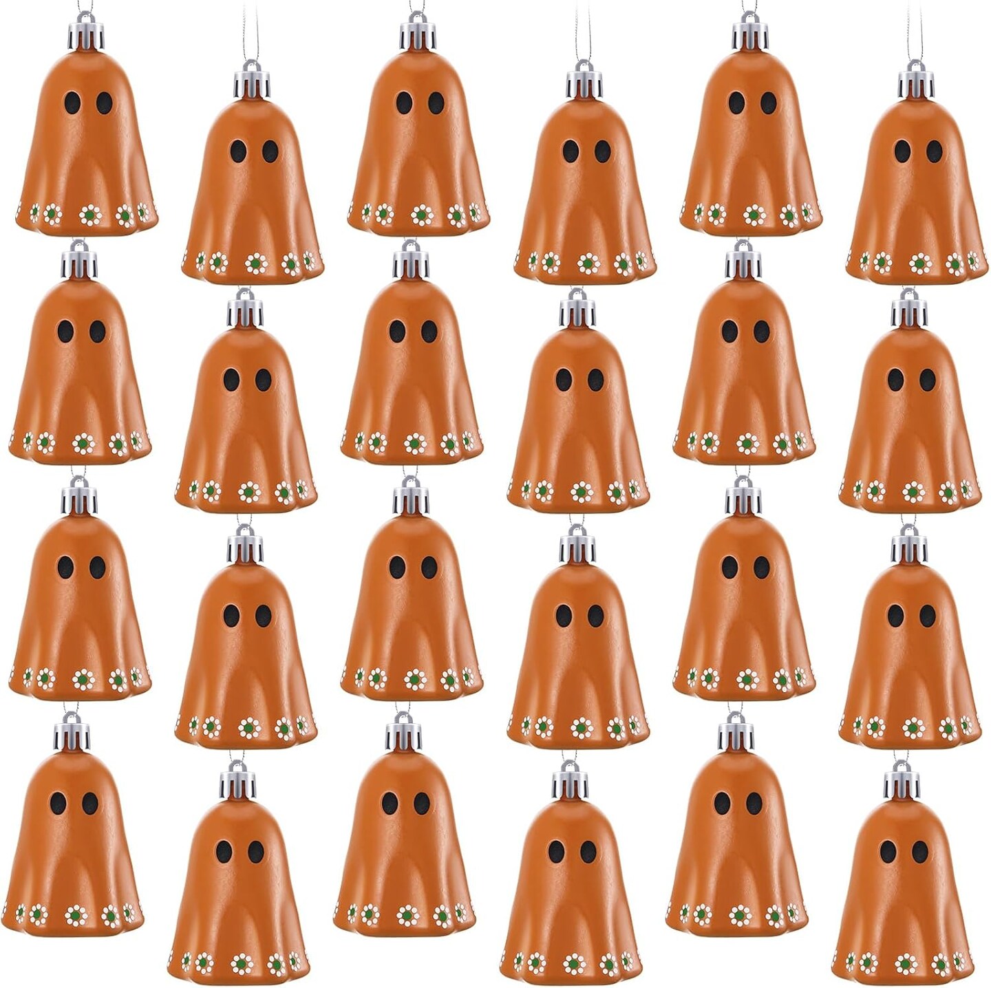 24 Pcs Day of The Dead Mexican Hanging Ghost Ornaments