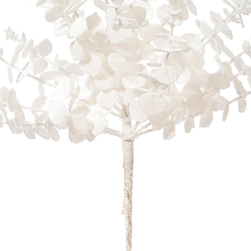 Vickerman 28" White Artificial Eucalyptus Snowy Spray 2 per bag.