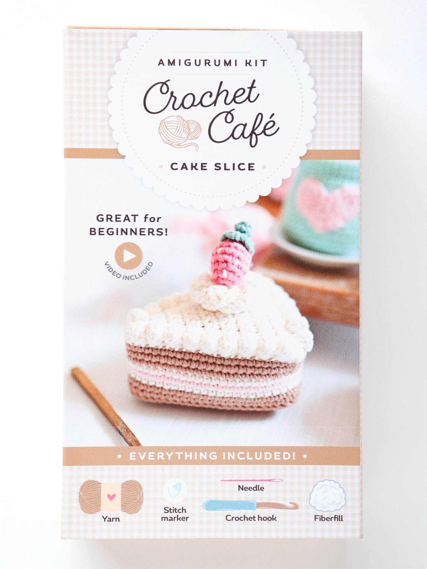 Crochet Cafe Amigurumi Kit Cake Slice: Everything You Need Is Included!