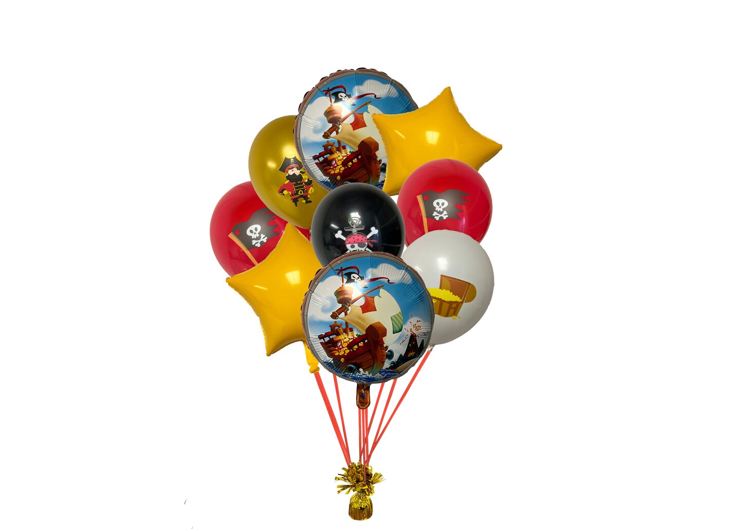 Pirate Treasure 9 Piece Balloon Bouquet