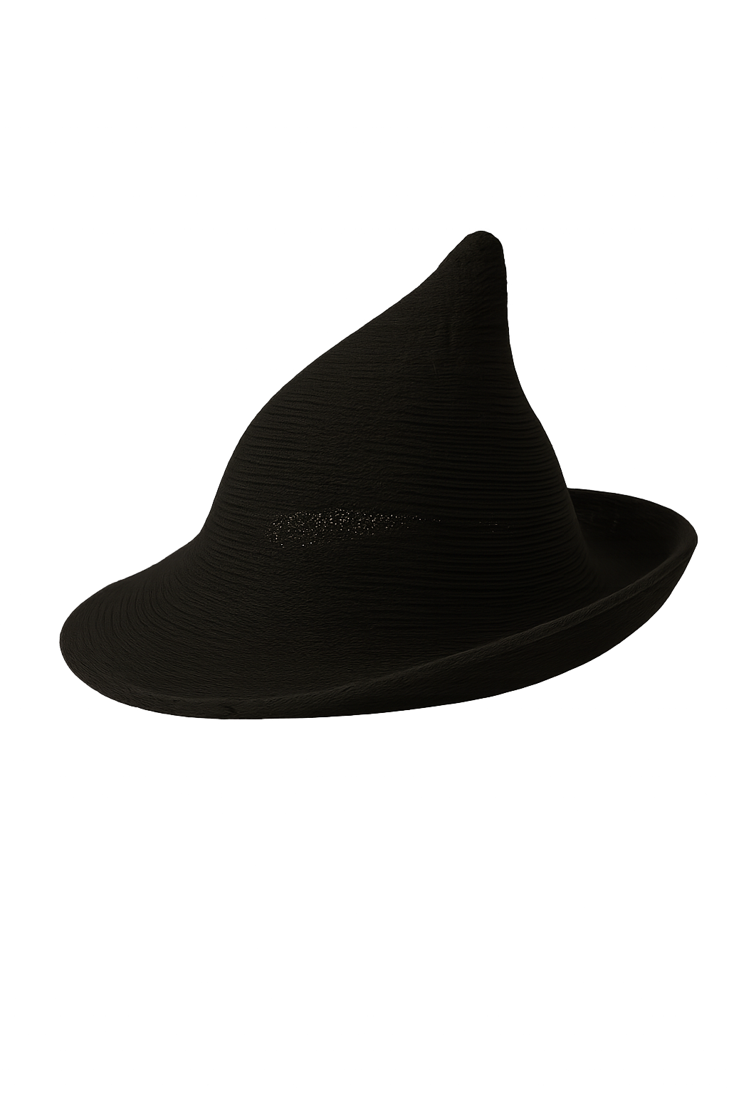 Short Salem Witch Hat - Wired Brim - Jet Black