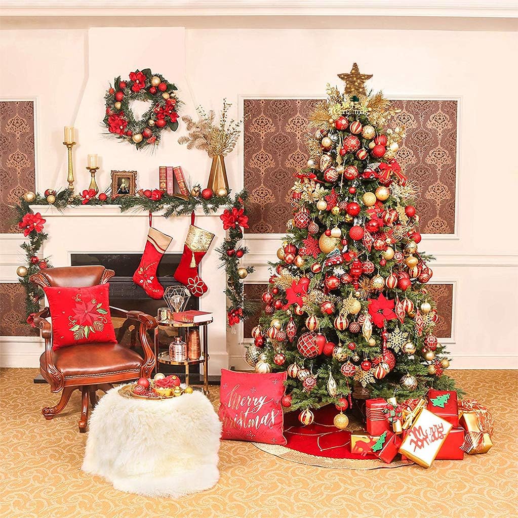 13.37&#x201D; 40 LED Christmas Rattan Tree Topper (Star) &#x9;13.375&#x201D;