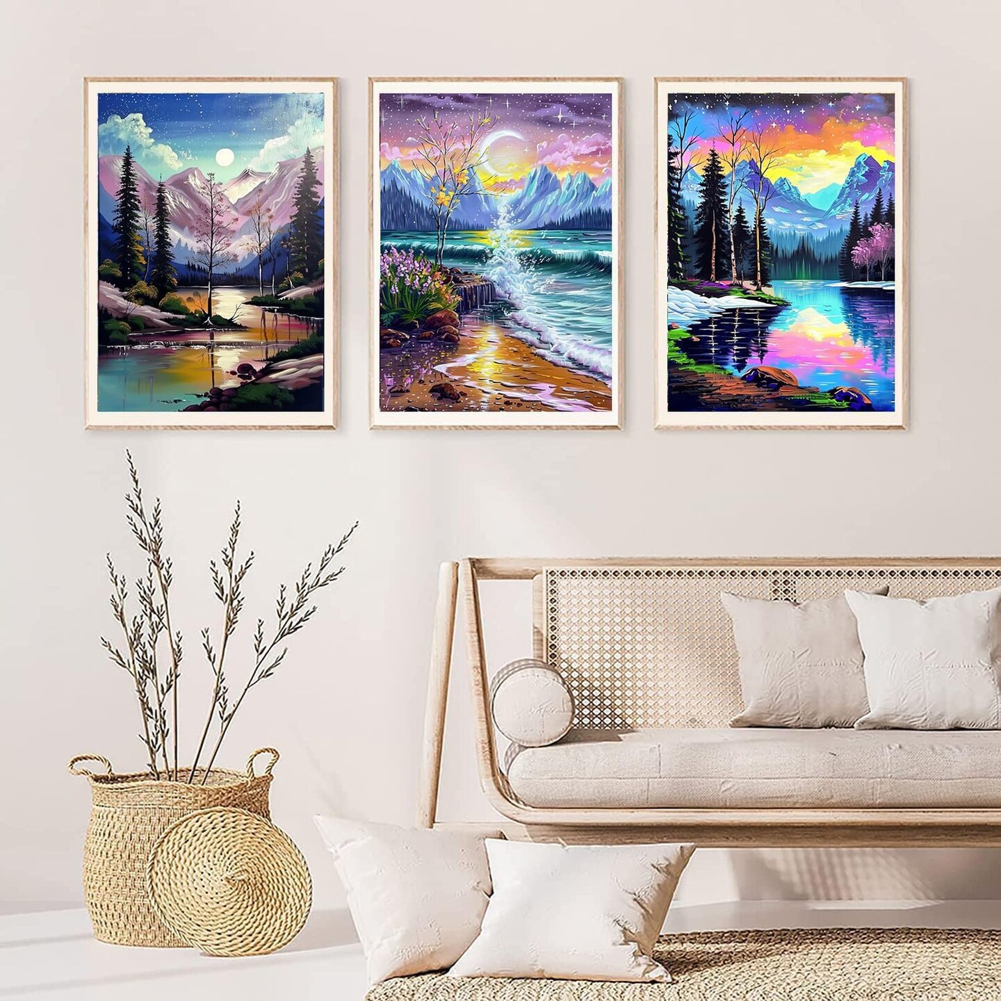 6-Pack 5D Diamond Painting Kits – DIY Landscape Gem Art for Adults, 11.8x15.7 Inches