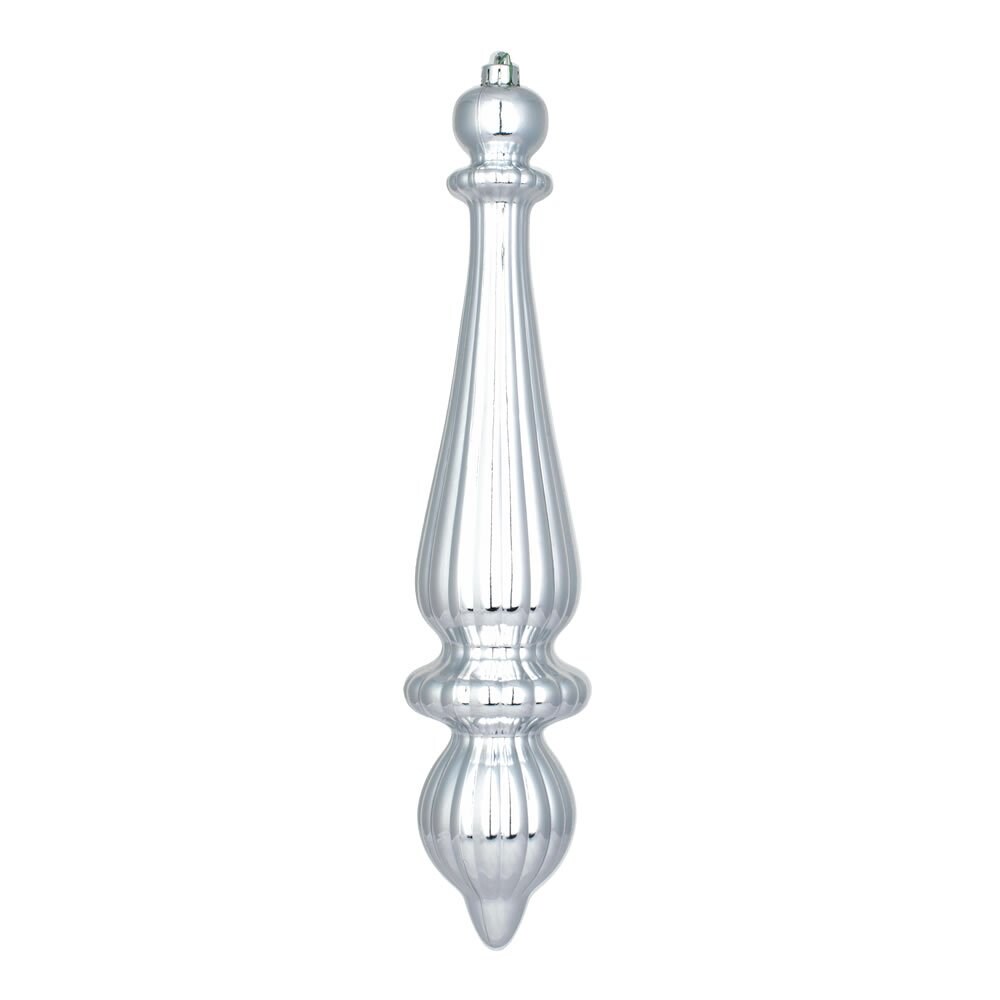 Vickerman 14" Silver Matte Finial Drop UV Dril 2/Bg - N150807DMV