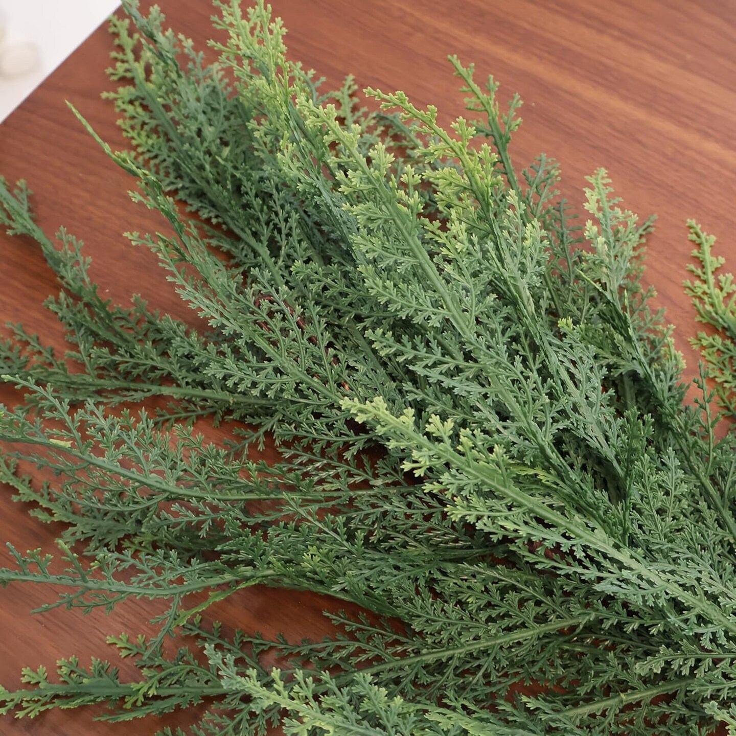 Christmas Cedar Garland Full Real Touch Artificial Green Faux (Green)