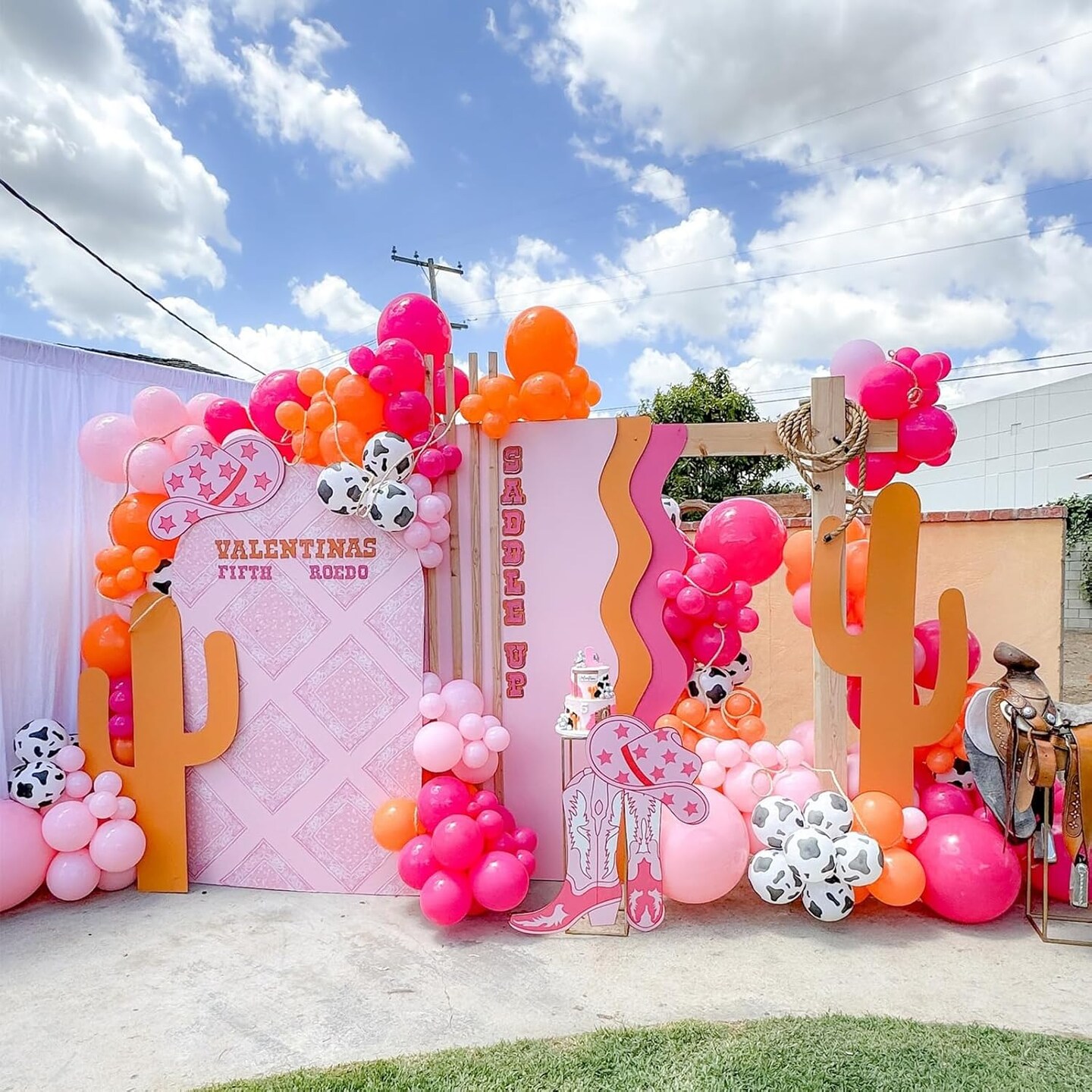 Light Pink Hot Pink Yellow Autumn Latex Balloons(Pink Orange Yellow)