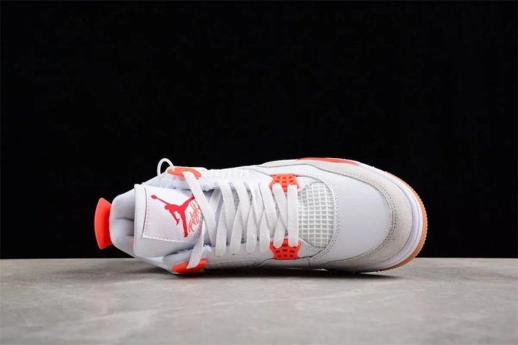 Nike Air Jordan 4 Retro SB White Orange Unisex Sneaker