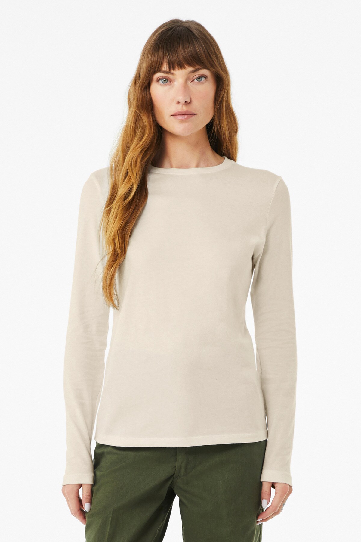 BELLA + CANVAS Women’s Jersey Long Sleeve Tee for Casual Layering & Custom Printing.