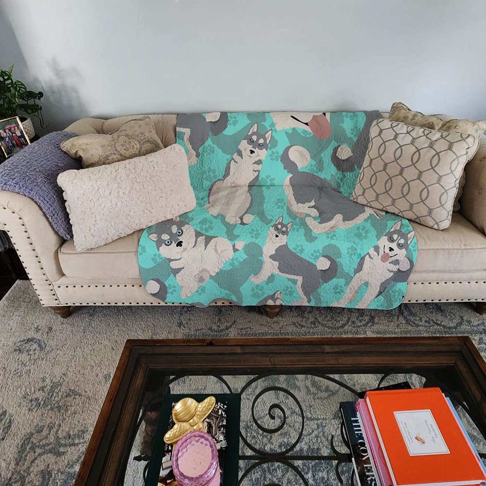 Edge Collections - 50" x 60" - Multicolor - Siberian Husky Soft Quilted Blanket Throw - 1 Piece
