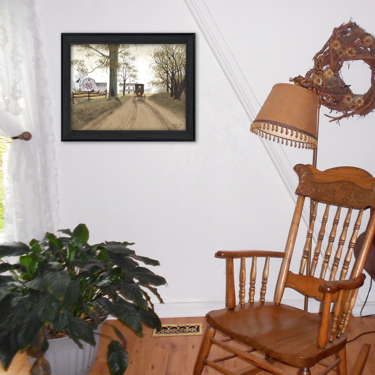 Edge Collections - 27" x 21" - Brown - Billy Jacobs Headin' Home Printed Wall Art Ready To Hang Framed Poster - 1 Piece