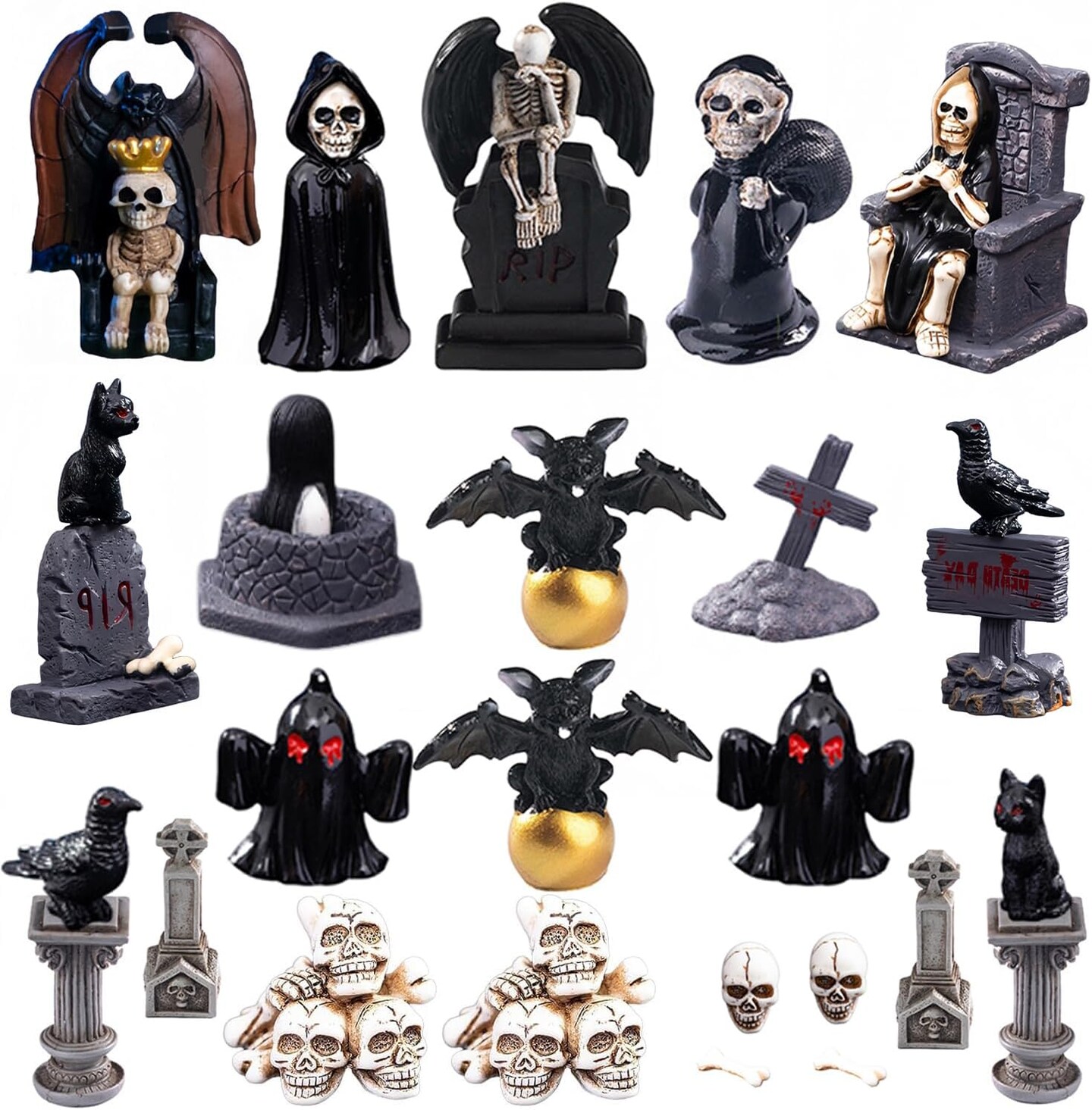 30 Pcs Halloween Miniature Figurines