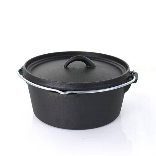 Cast Iron 5-Piece Cookware Set with Griddle, Skillets and Dutch Oven for Home Cooking