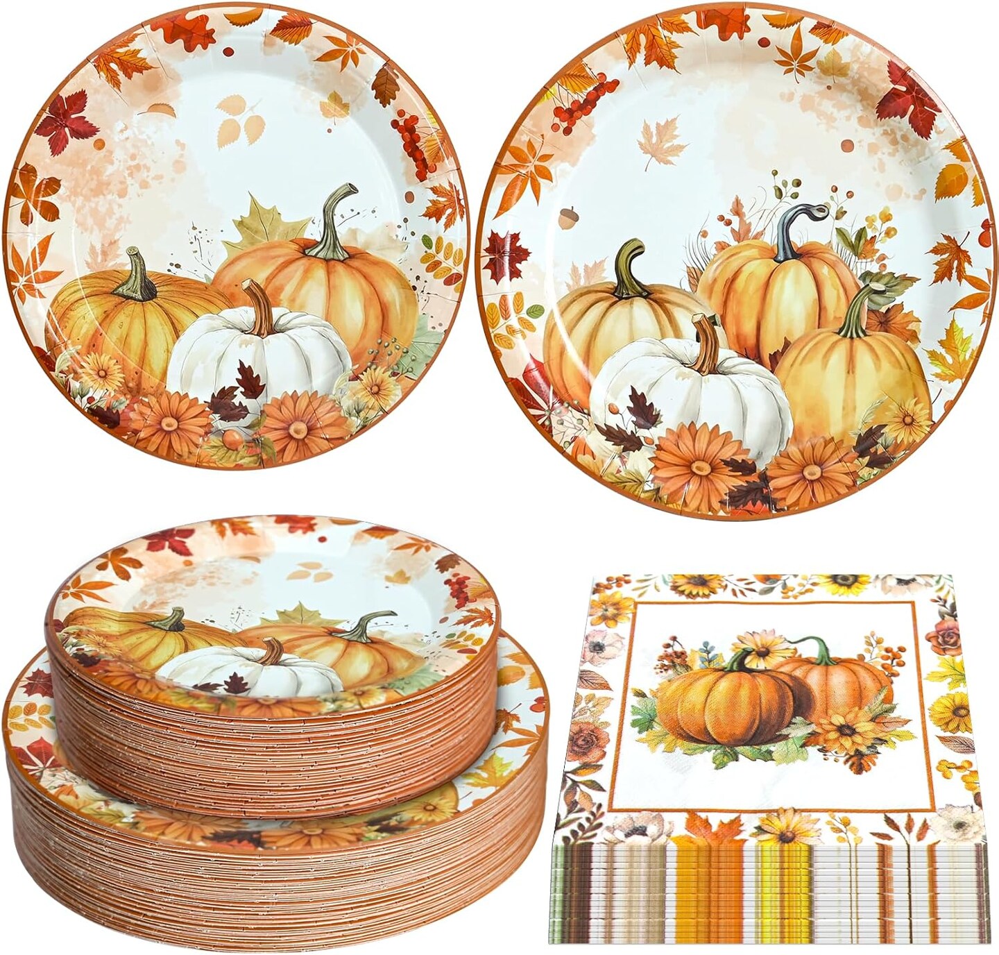 180 Pcs Thanksgiving Paper Plates(9 x 9 x 4 inches)
