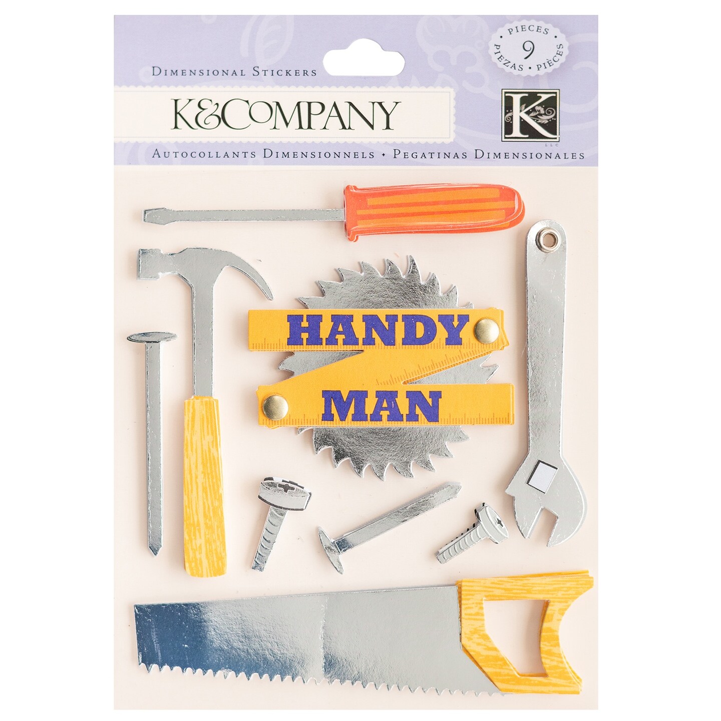 K&#x26;Company Dimensional Stickers-Handy Man