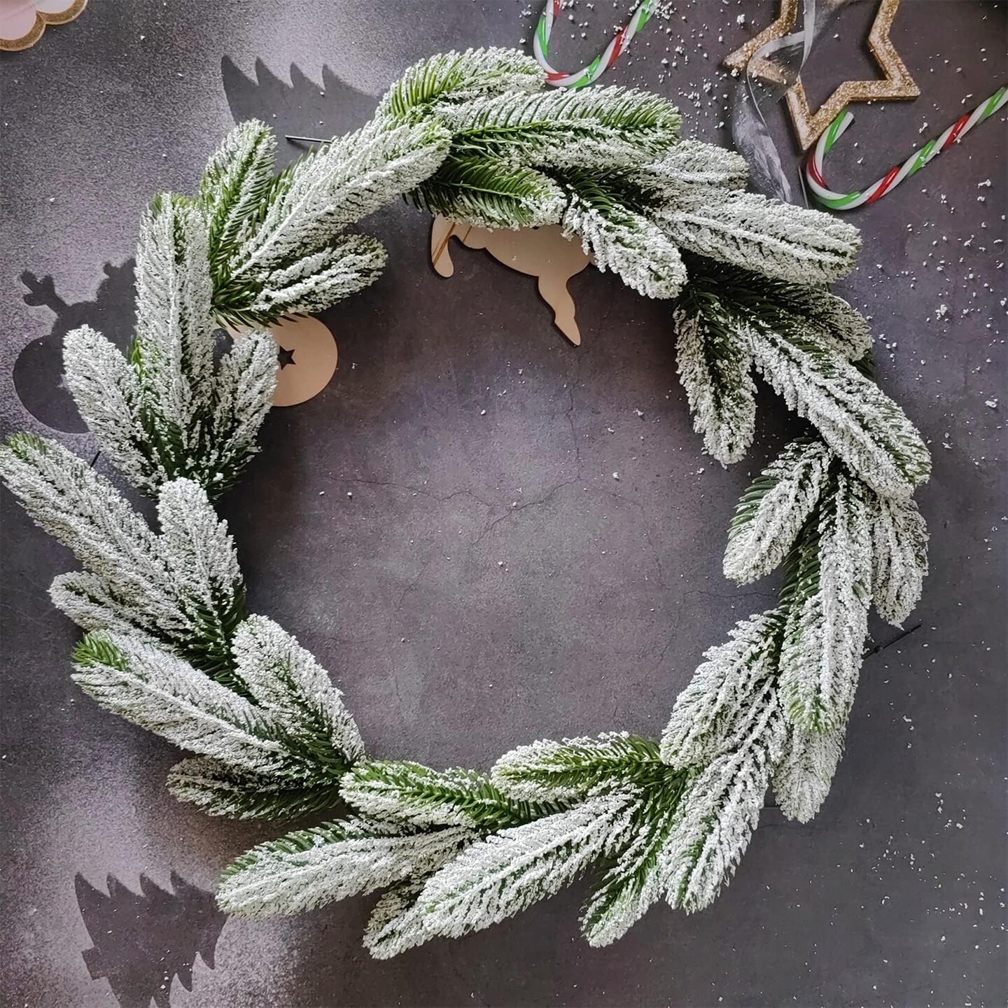 Artificial Pine Needles Branches Sprigs (Green)