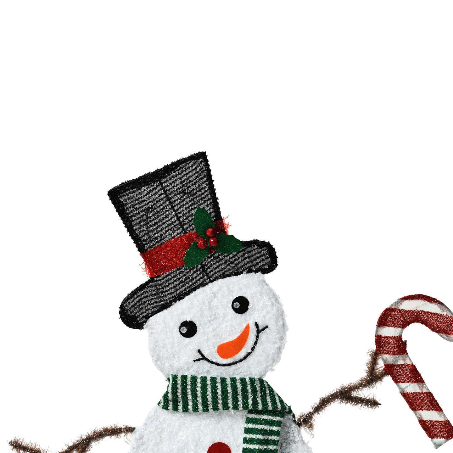 Set of 2 Heart Shaped Snowmen with Warm LED Lights Indoor Outdoor Christmas Decoration 30&#x22; &#x26; 32&#x22; Tall